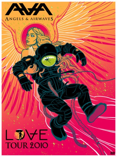 ANGELS and AIRWAVES 2010 LOVE Tour Print by Munk One