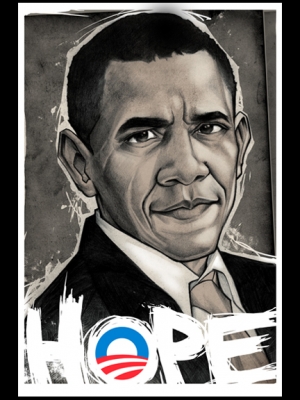 OBAMA 2008 Election Print by MUNK ONE