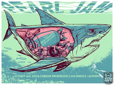 Pearl Jam 2009 LOS ANGELES print by MUNK ONE