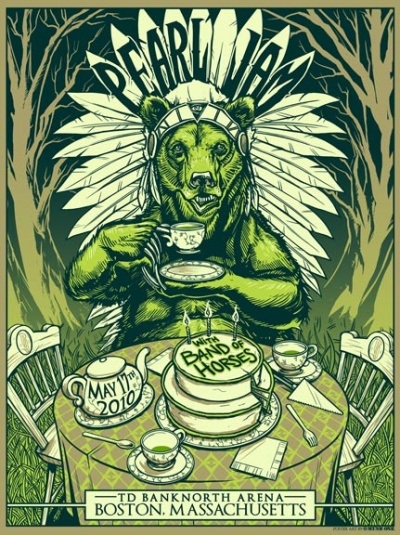 Pearl Jam 2010 BOSTON print by MUNK ONE