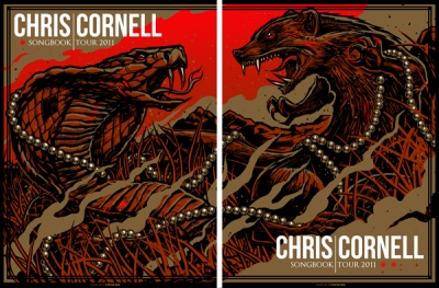 CHRIS CORNELL 2011 SONGBOOK TOUR Both Gold Variants by Munk One