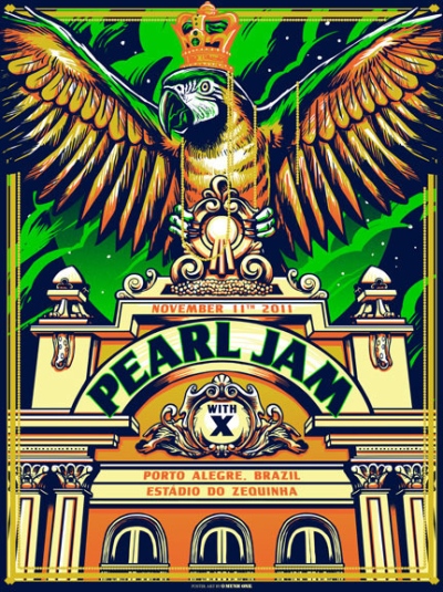 Pearl Jam 2011 PORTO ALEGRE BRAZIL Variant by Munk One