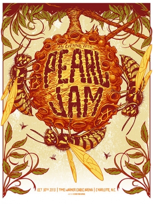 Pearl Jam 2013 CHARLOTTE Print by MUNK ONE