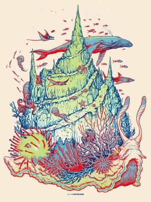 SEA MOUNTS 2016 ART PRINT by Munk One