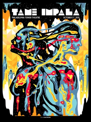 Tame Impala 2015 PHILADELPHIA Print by Munk One