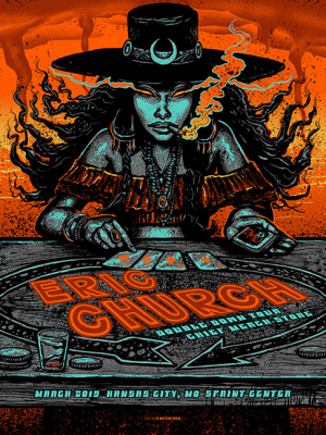 Eric Church Kansas Pop Up by Munk One