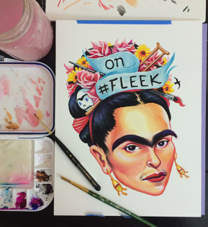 2015 On Fleek Gouache Painting by Munk One