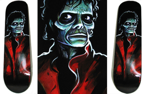 Thriller Board custom Skateboard art by Munk One