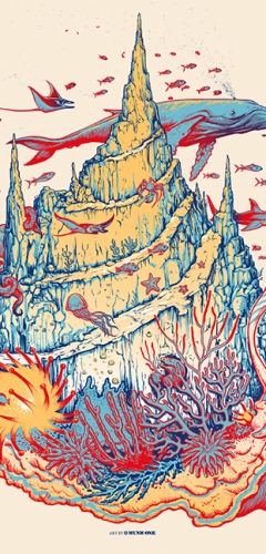 SEA MOUNTS 2016 ART PRINT Variant by Munk One