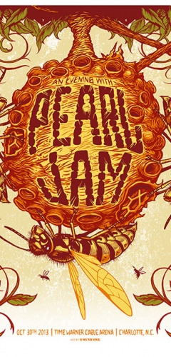 Pearl Jam 2013 CHARLOTTE Print by MUNK ONE